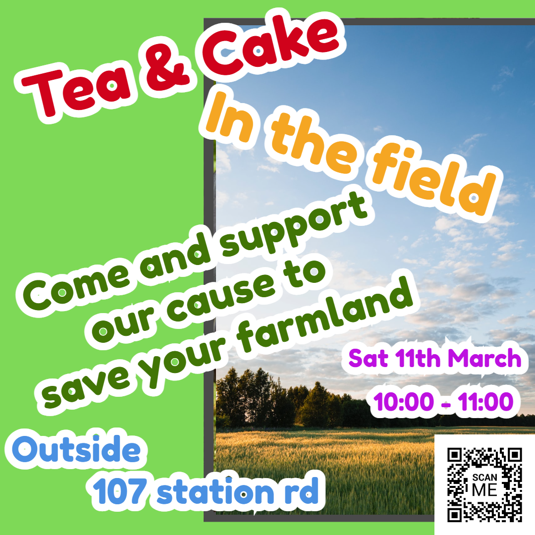 Come for a Cuppa & Cake and save your field